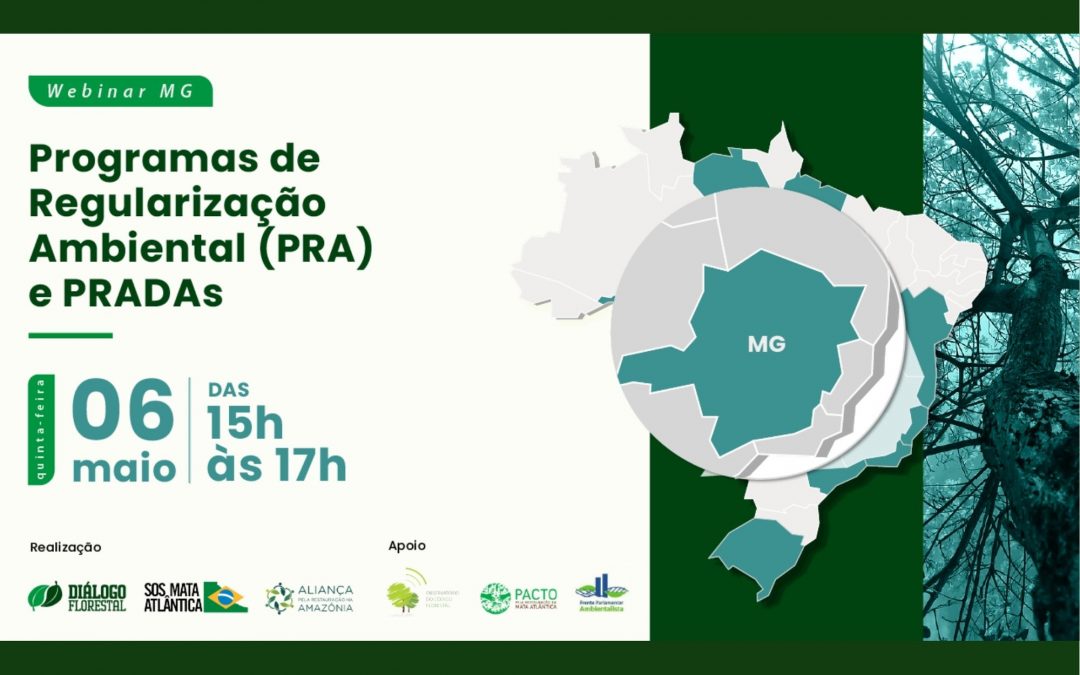 Webinar discute implantação do Programa de Regularização Ambiental em Minas Gerais